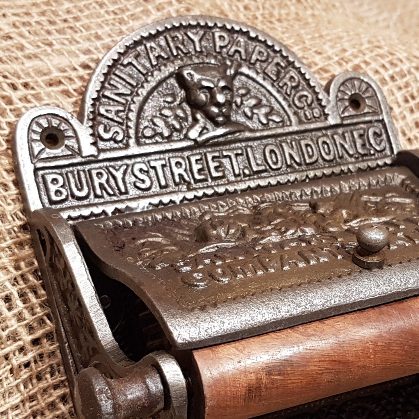 Bury St London Vintage Toilet Paper Holder Antique Iron - Spearhead Collection - Toilet Paper Holders - Bathroom Decor, Home Decor, Made in England, Toilet Paper Holders, Victorian