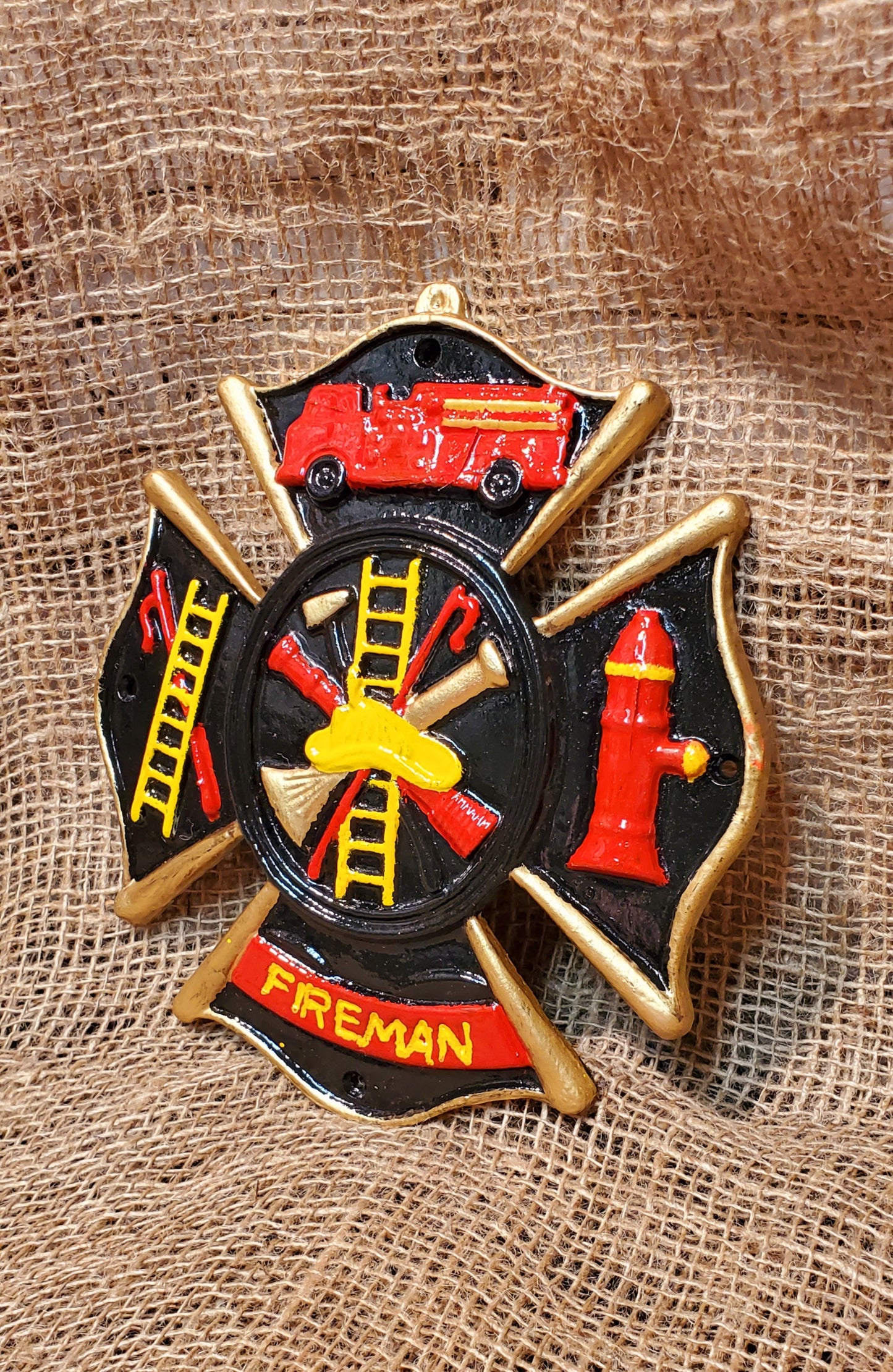 Fireman Emblem - Spearhead Collection - Plaques and Signs - Gift Ideas, Home Decor, Plaques and Signs