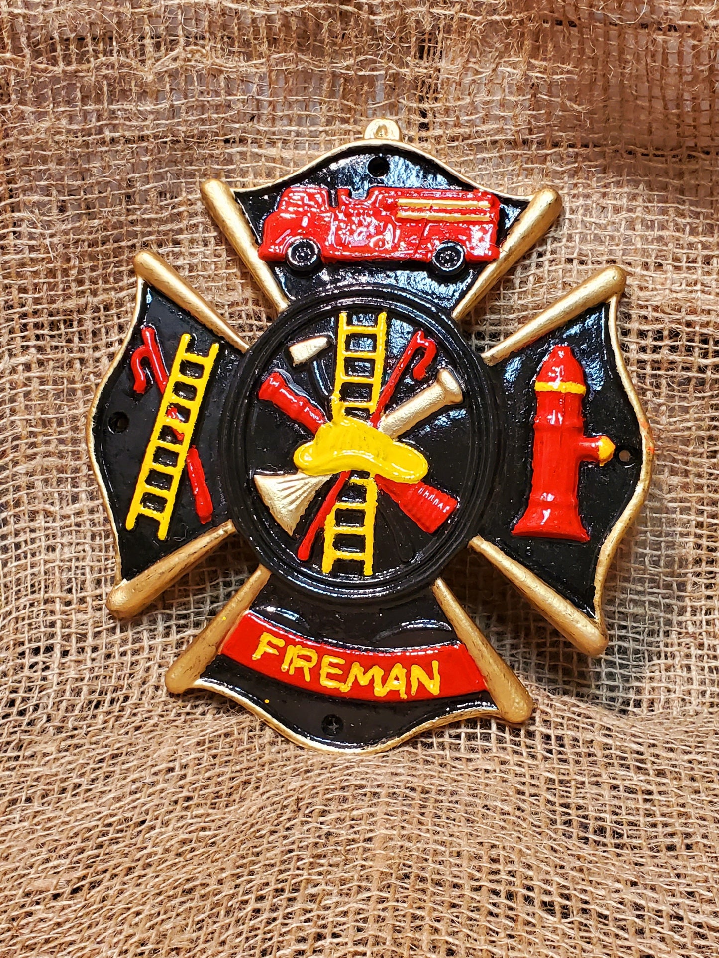 Fireman Emblem - Spearhead Collection - Plaques and Signs - Gift Ideas, Home Decor, Plaques and Signs