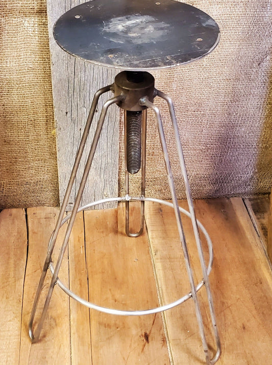 The Maxwell - Hairpin Leg Stool - Adjustable Height Swivel Stool (No Top)