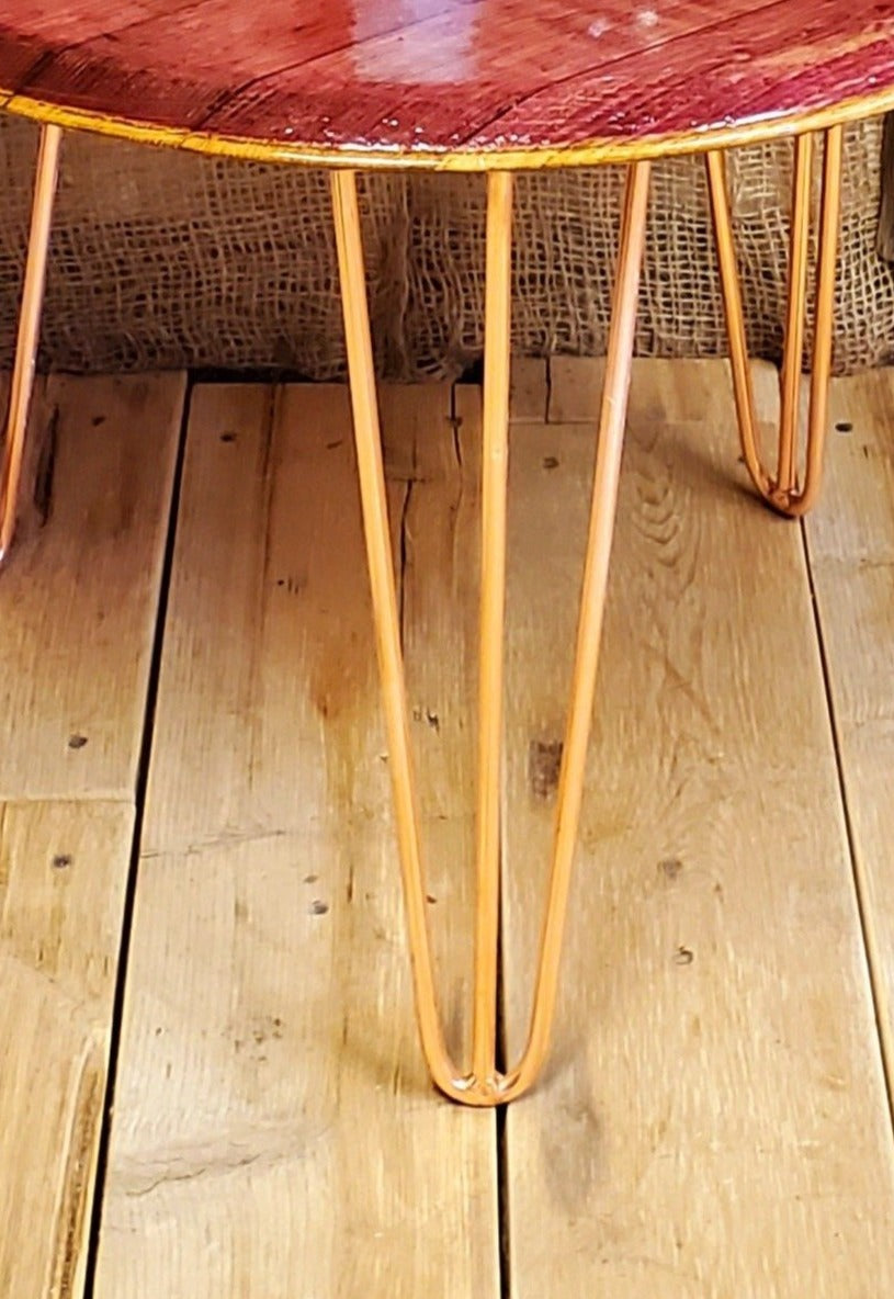 Hairpin Leg 16" Copper 3 prong - Spearhead Collection - Hairpin Legs - Copper, Hairpin Legs, Home Decor
