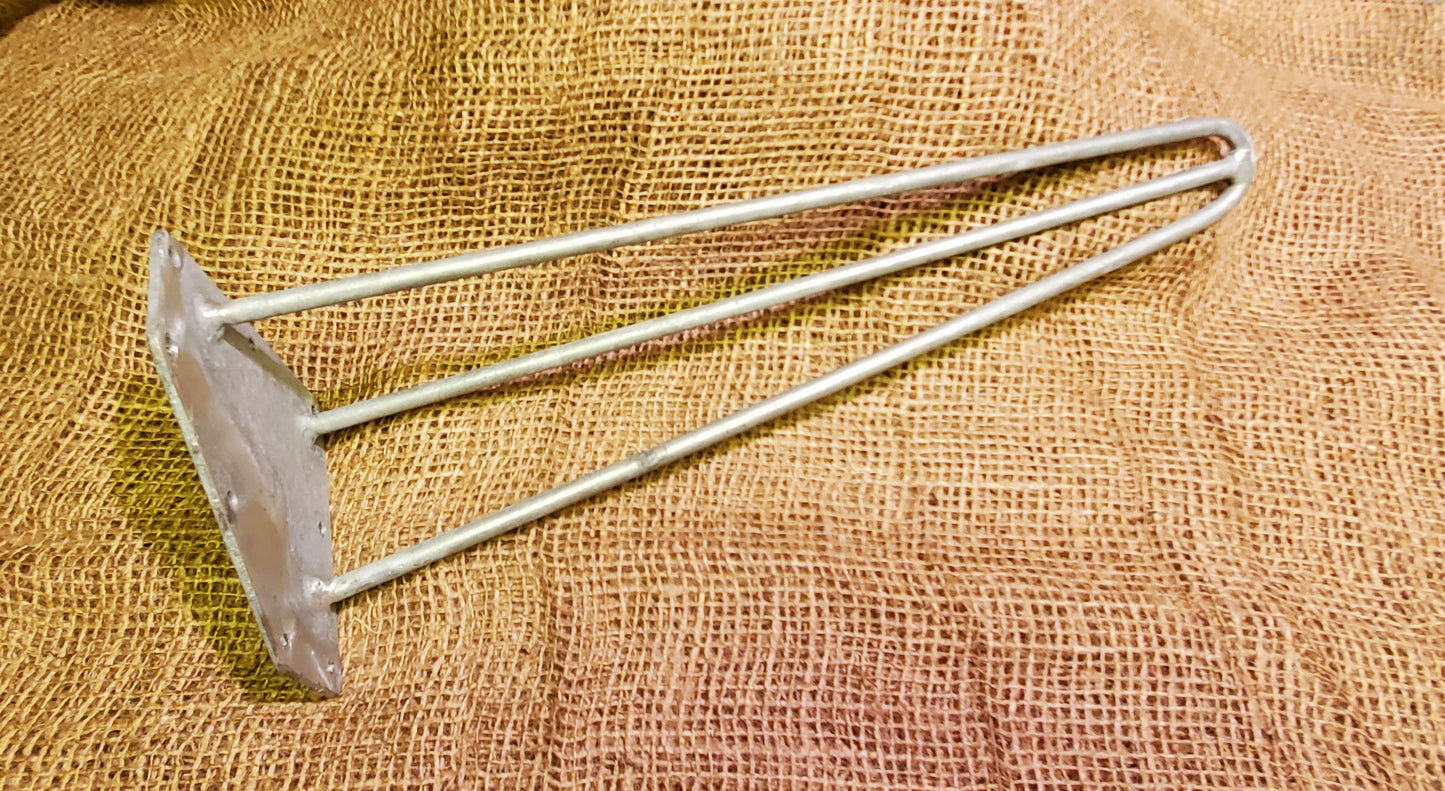 Hairpin Leg 16" Galvanized 3 prong - Spearhead Collection - Hairpin Legs - Hairpin Legs, Heavy Duty