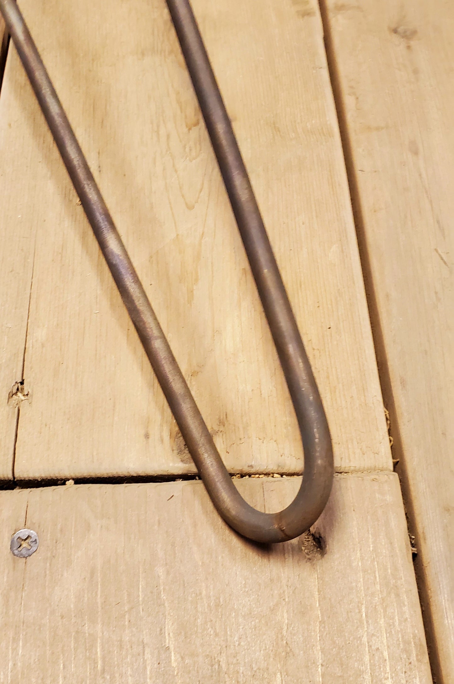 Hairpin Leg 14" Antique Copper 2 prong - Spearhead Collection - Hairpin Legs - Copper, hairpin legs