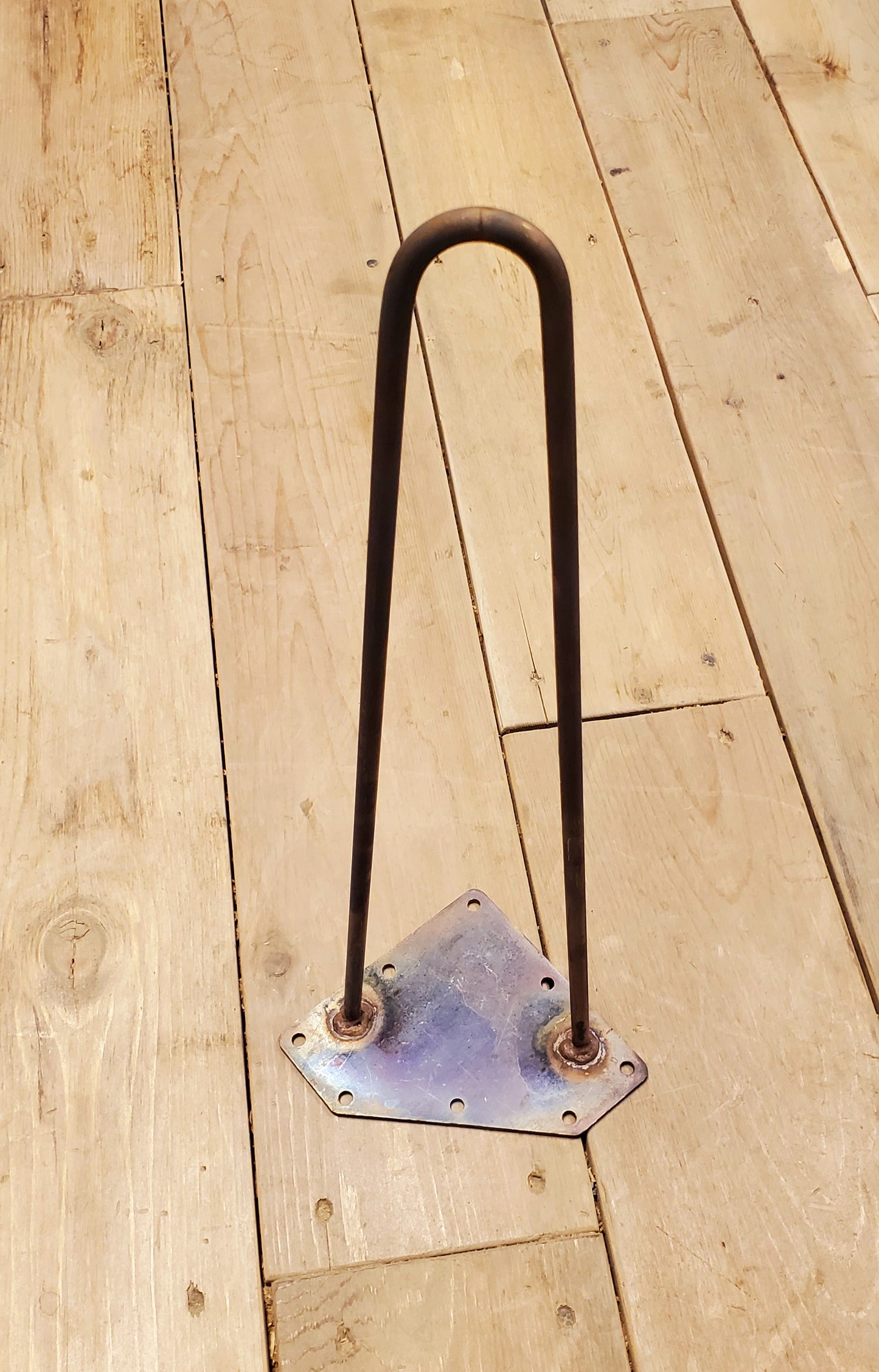 Hairpin Leg 14" Antique Copper 2 prong - Spearhead Collection - Hairpin Legs - Copper, hairpin legs