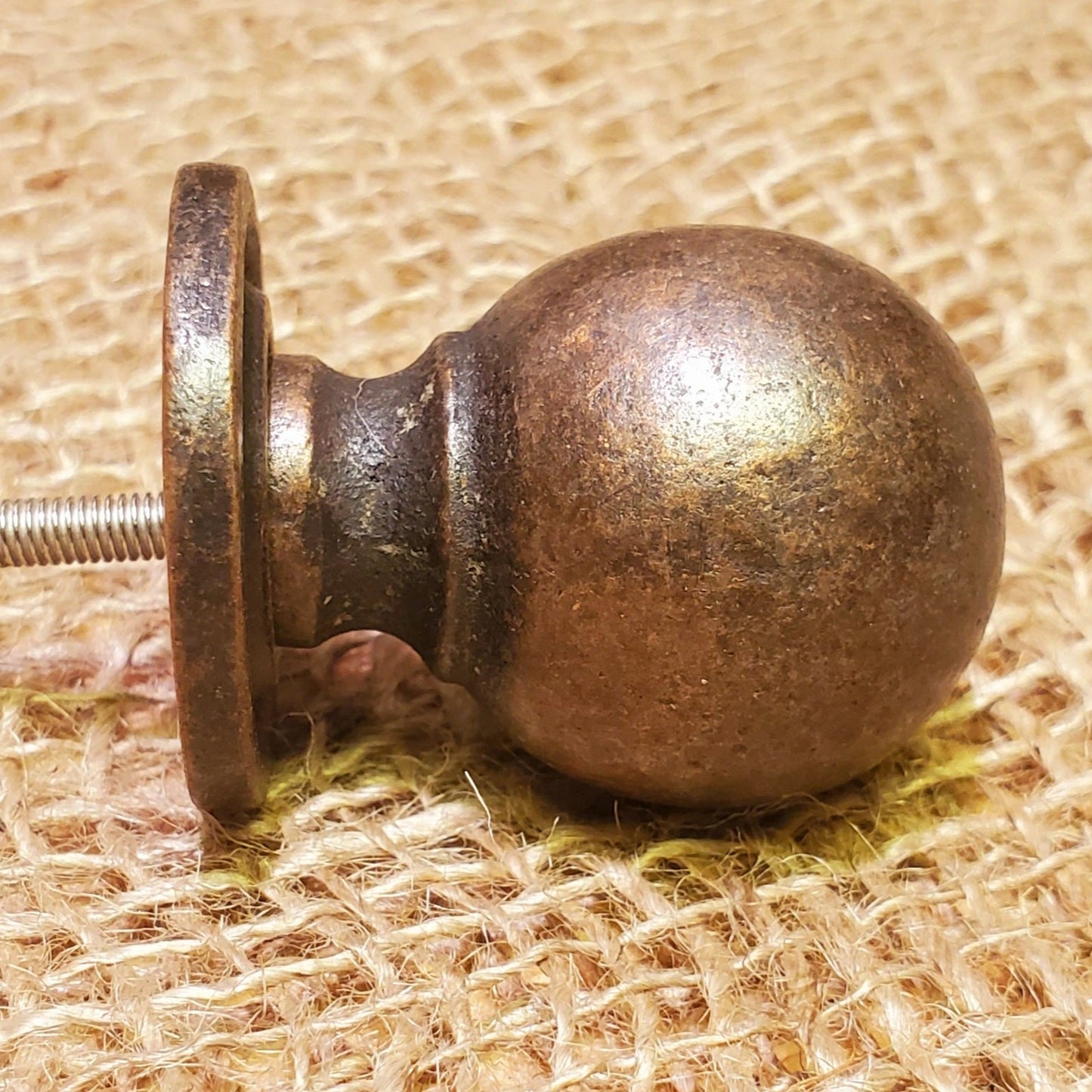 Ball & backplate Drawer Knob - Antique Copper