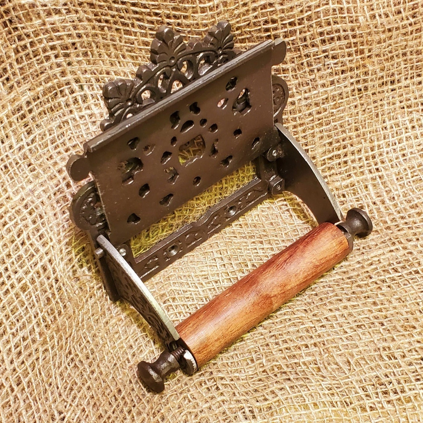 Victorian with Lid Antique Iron - Toilet Paper Holder - Spearhead Collection - Toilet Paper Holders - Bathroom Decor, Home Decor, Interior Decor, Toilet Paper Holders, Victorian