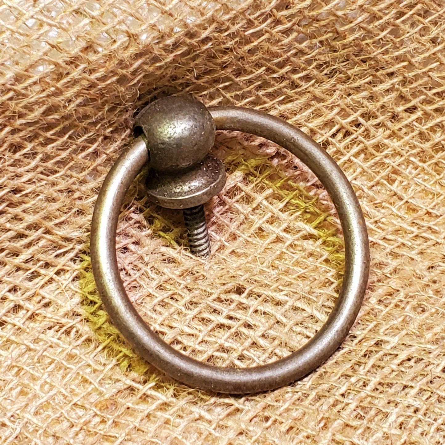 Screw-In Ring Pull Handle 3" Antique Iron - Spearhead Collection - Drop & Lifting Handles - Hardware, Lifting Handles, Pull Handles, Rails & Rings