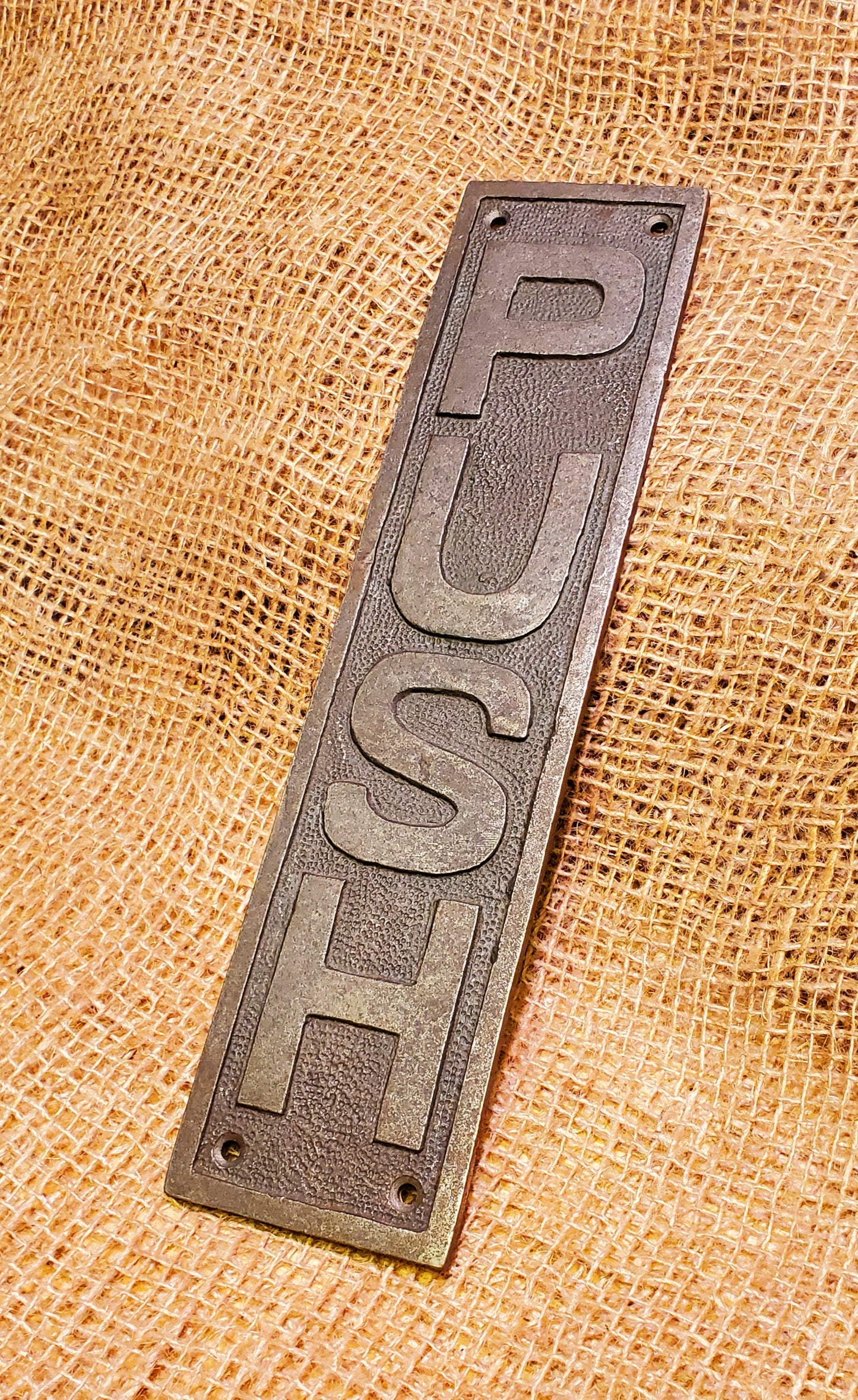 Door Push plate - PUSH - Spearhead Collection - Door & Gate Entryway Hardware - Door and Entry Way Accessories, Door Hardware, Hardware, Millwork Hardware, Plaques and Signs, Push Plates