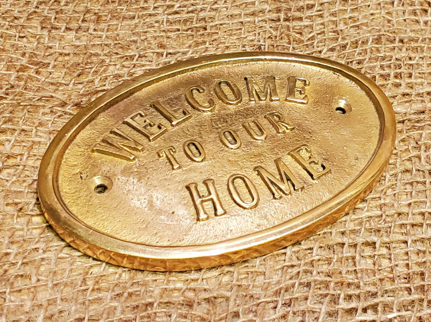 Welcome to our Home - Brass