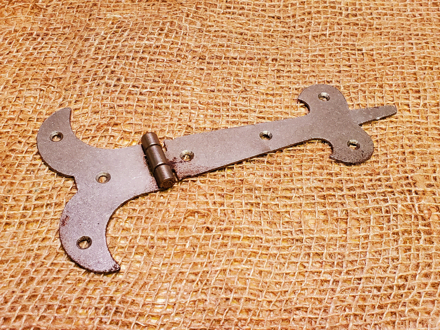Fleur-De-Lys Hinge - 4", 6", 8", 10" Antique Iron - Hand forged