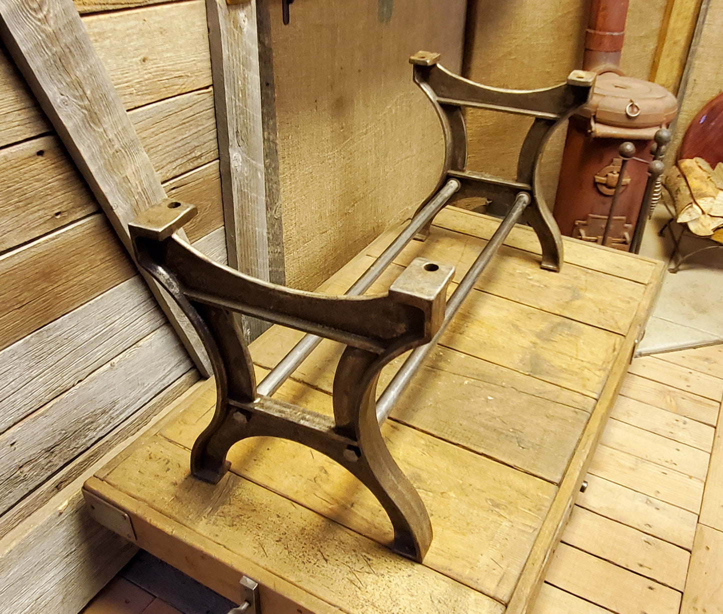 Anlaby - Vintage Antique Iron Coffee Table Frame (No Top) - Spearhead Collection - Benches & Tables - Benches Stools & Tables