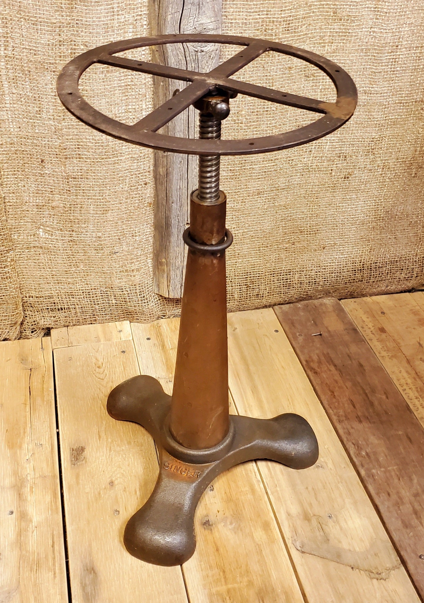 The 'Singer' Adjustable height Stool (No Top)