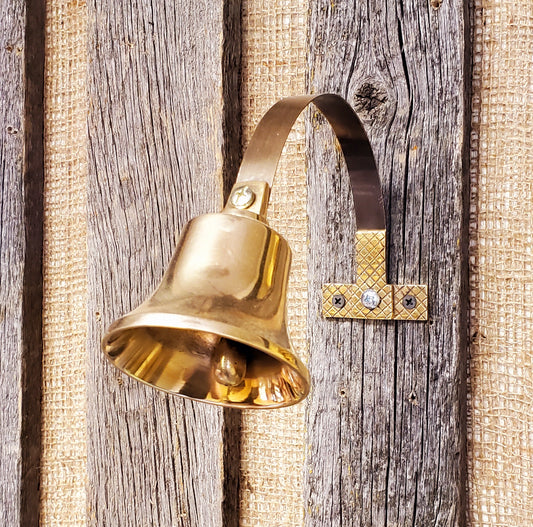 Brass Door Bell - On Spring Steel