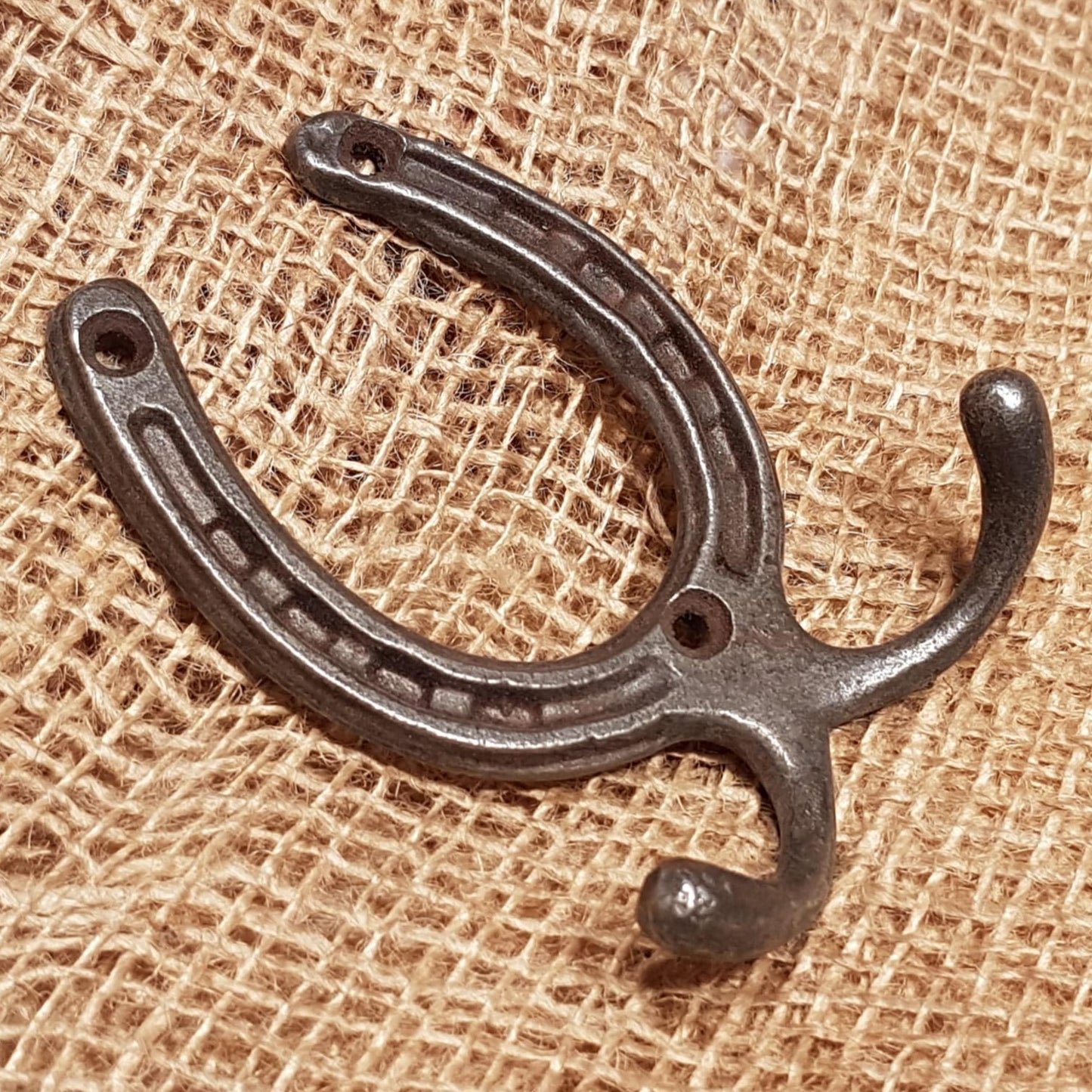 Double Robe Horseshoe Hook - 3" - Spearhead Collection - Double Robe Hooks - Double Hooks, Hardware, Hooks, Horse Shoe Design