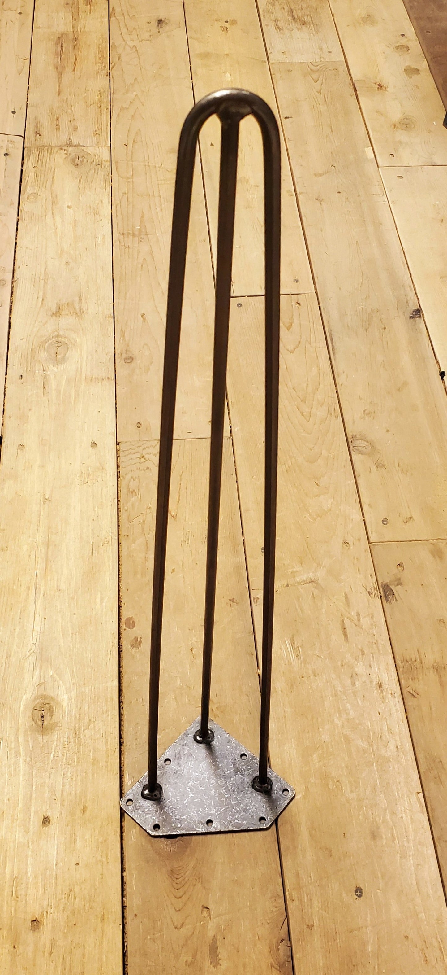 Hairpin Leg Support - 3 Prong - Antique Iron - Range from 4" to 36"