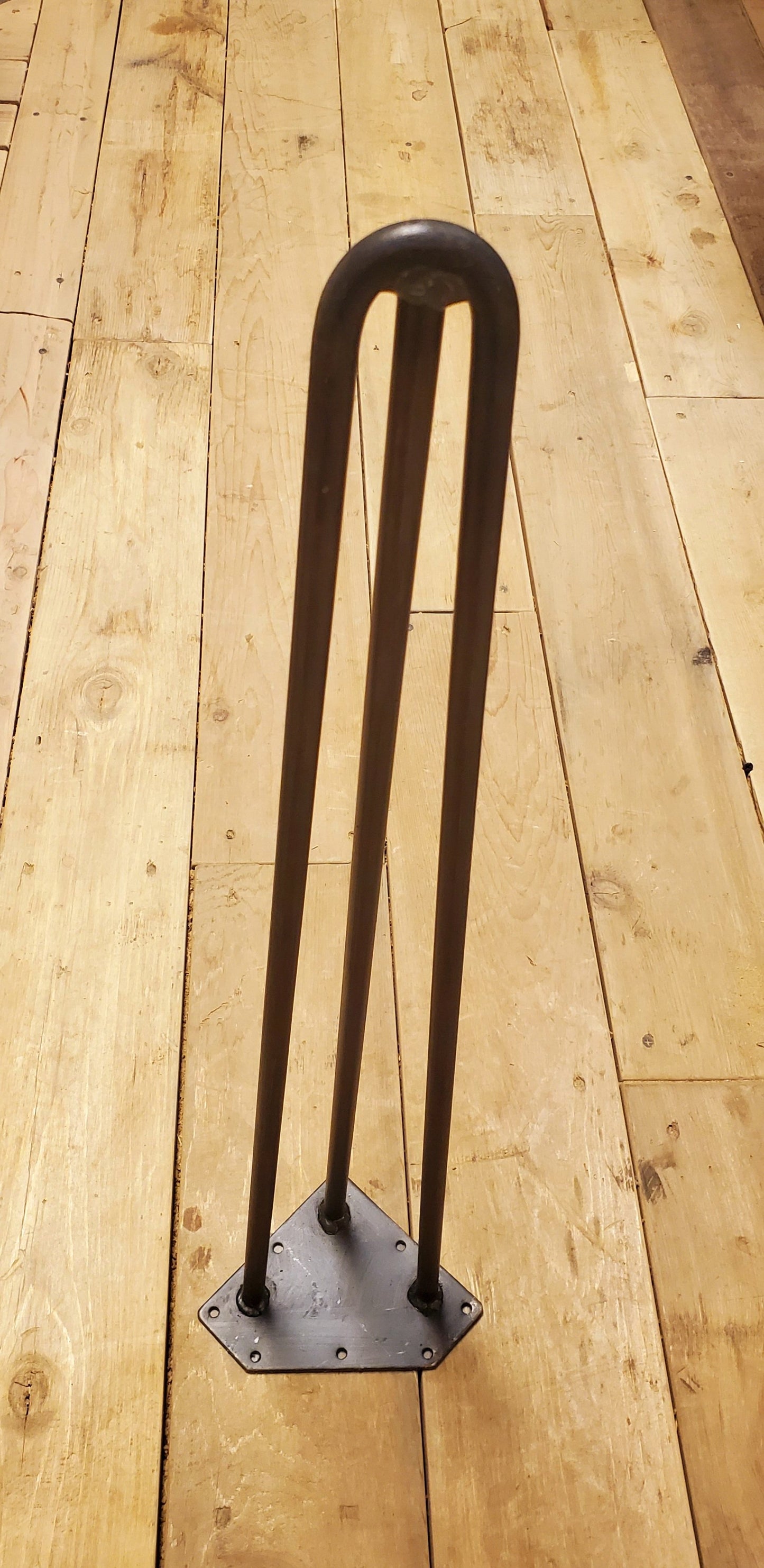 Hairpin Leg - 3 Prong - Antique Iron - Heavy Duty 16", 26" & 28"