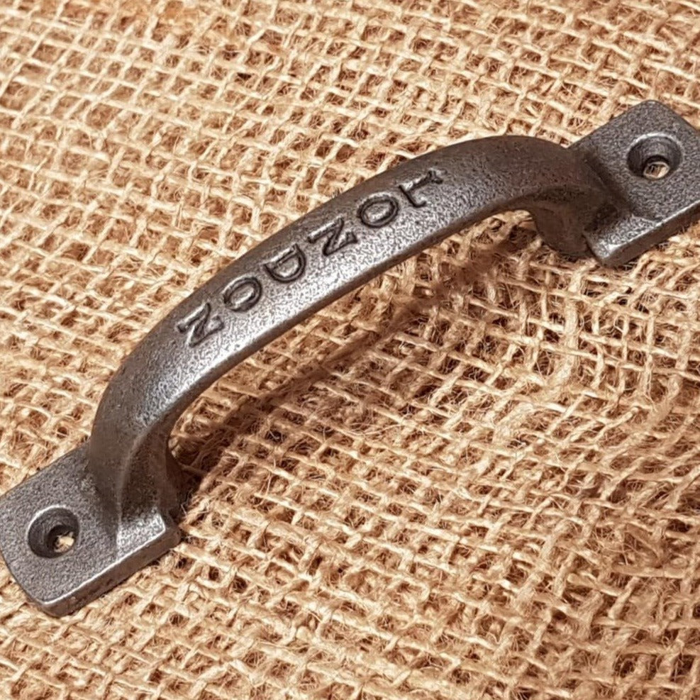 Square D Handle 5" Antique Iron - London Horizontal/Vertical