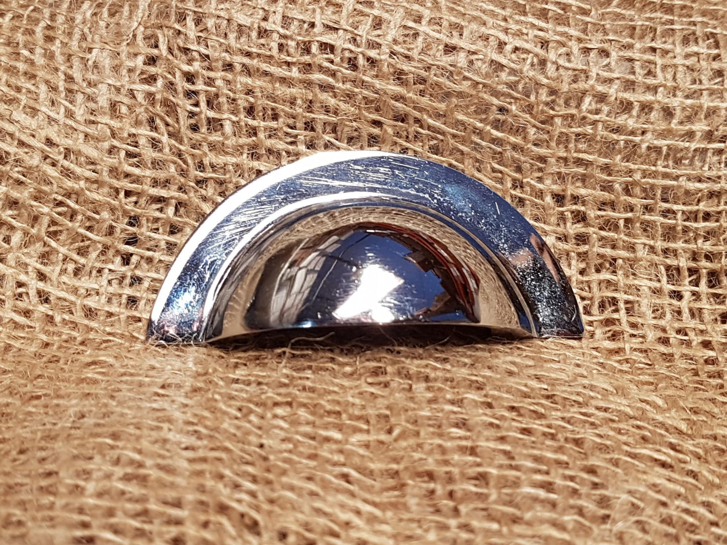 Basic Design - Chrome Cup Pull Handle - Spearhead Collection - Cup Pull Handles - Chrome, Drawer Hardware, Hardware, Pull Handles