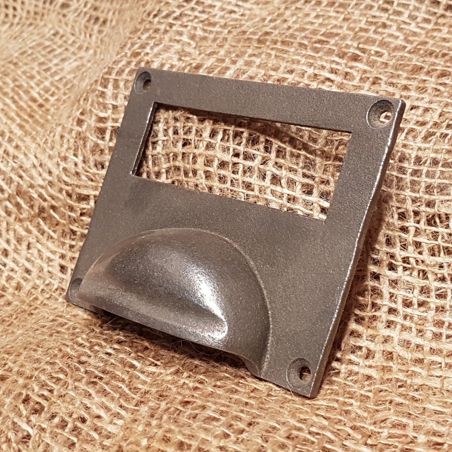 Square Label frame Cup Pull Handle - Spearhead Collection - Label Frame Holders - Hardware, Label Frame Holders, Pull Handles