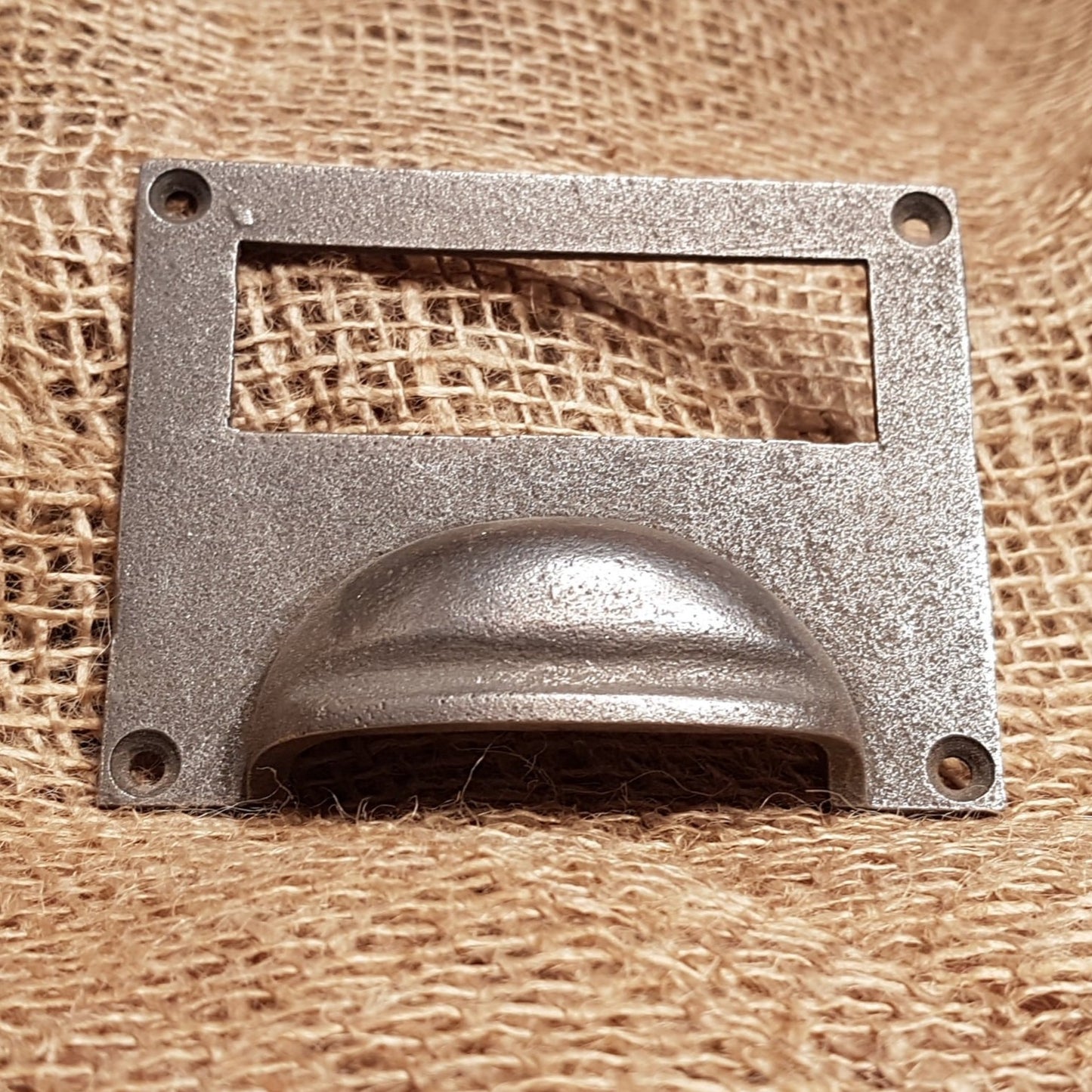 Square Label frame Cup Pull Handle - Spearhead Collection - Label Frame Holders - Hardware, Label Frame Holders, Pull Handles