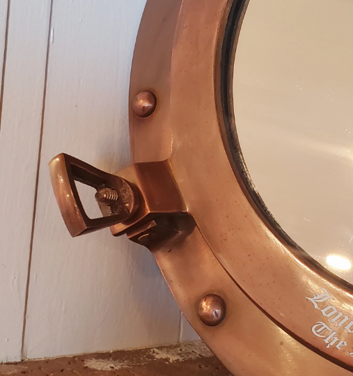 Antique Copper Porthole Mirror