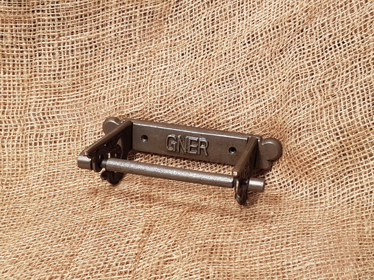 G.N.E.R. Scroll Sides - Vintage Toilet Paper Holder - Spearhead Collection - Toilet Paper Holders - Bathroom Decor, Home Decor, Toilet Paper Holders, Victorian