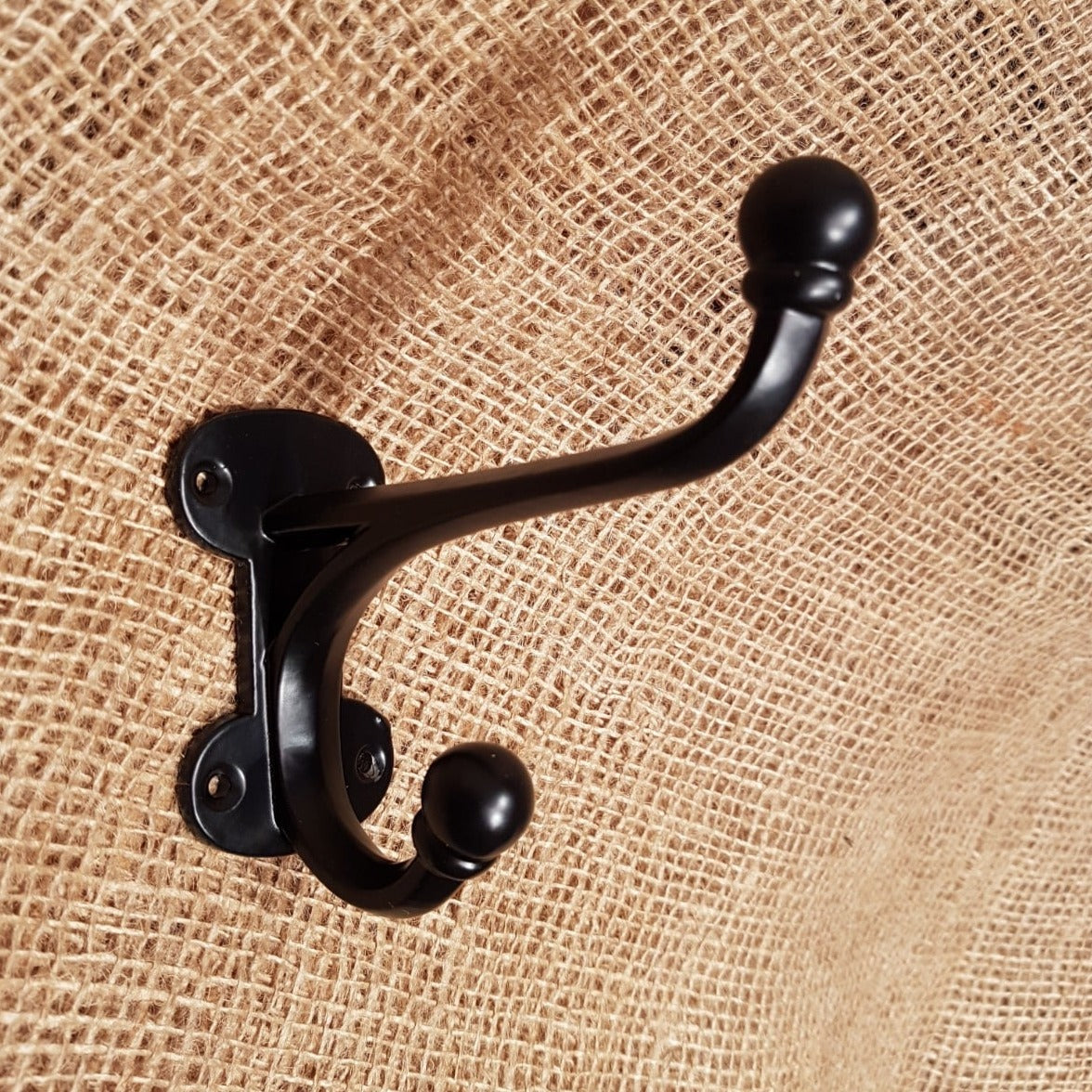 Hall Stand Black Hat & Coat Hook - Black - Spearhead Collection - Hat and Coat Hooks - Hat and Coat Hooks