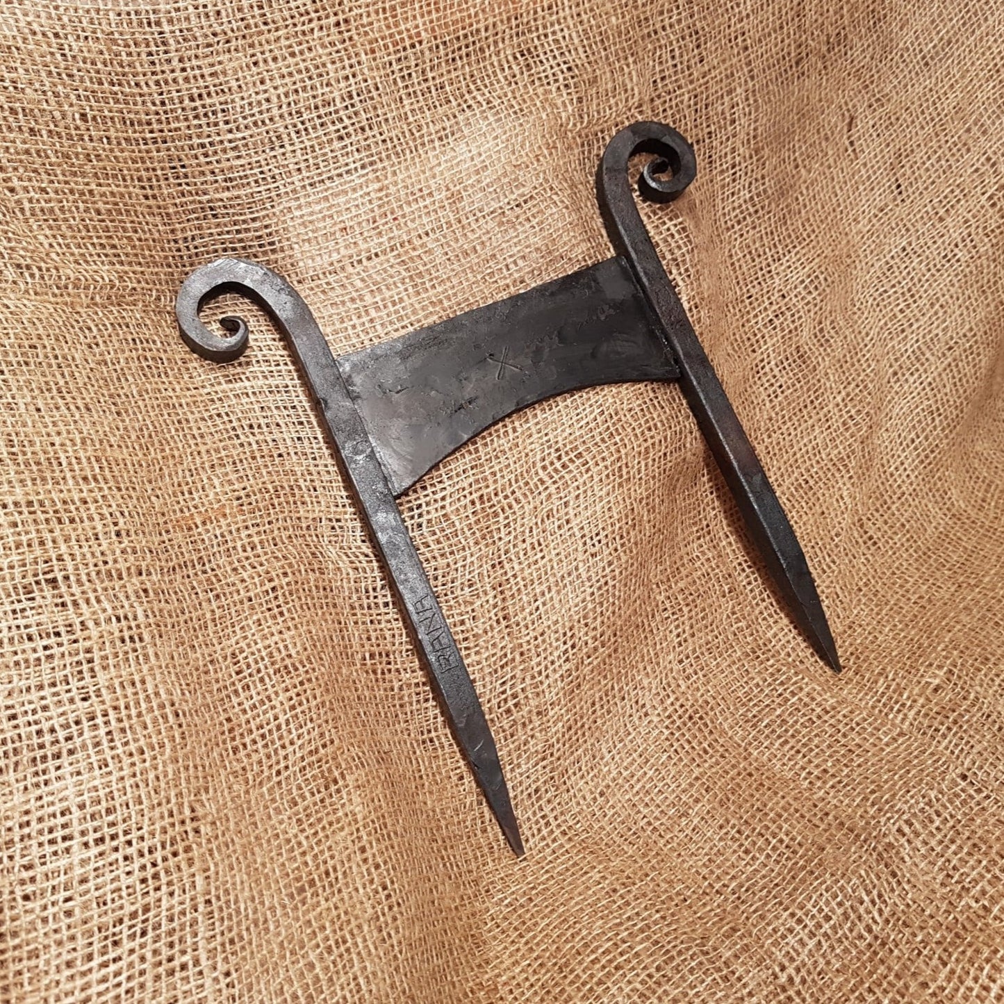 Scroll Top Boot Scraper - Hand Forged - Spearhead Collection - - Country Farmhouse, Exterior Decor, Home Decor, Steel