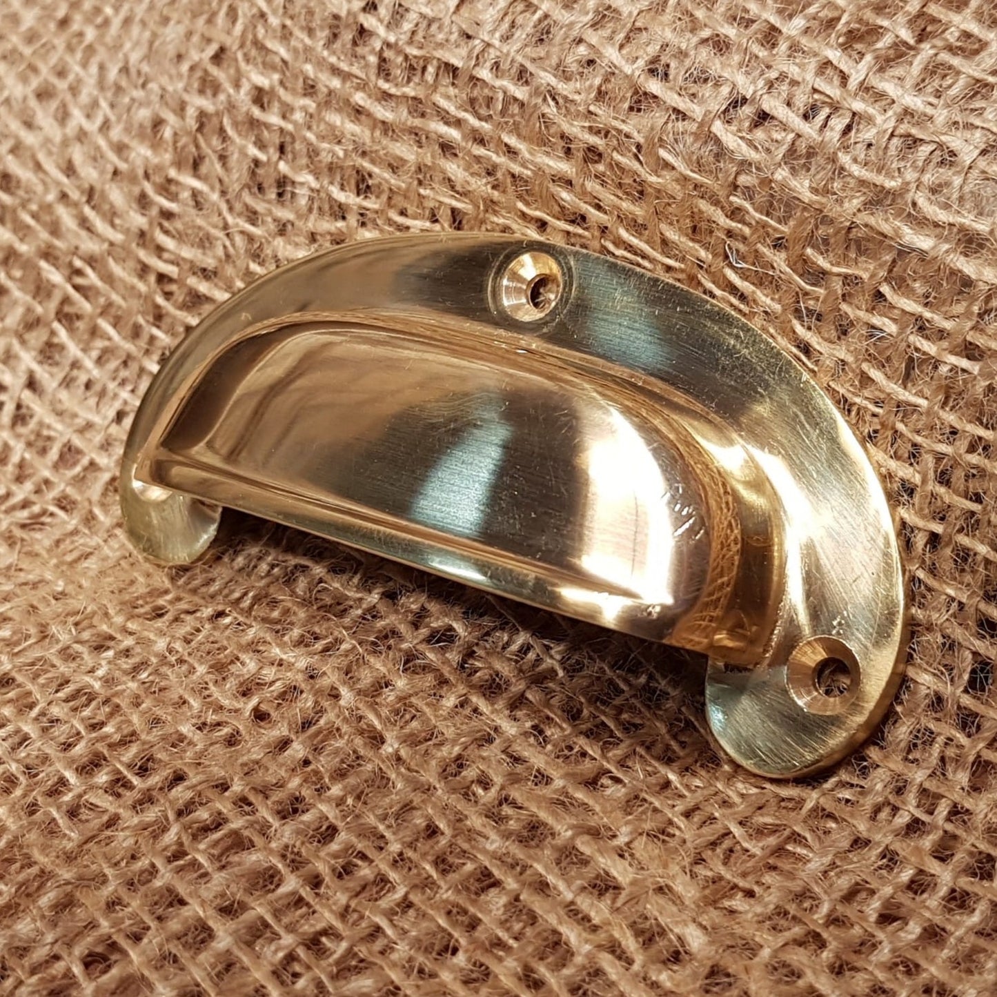 Lipped Design Cup Pull Handle - Brass - Spearhead Collection - Cup Pull Handles - Brass, Drawer Hardware, Hardware, Pull Handles