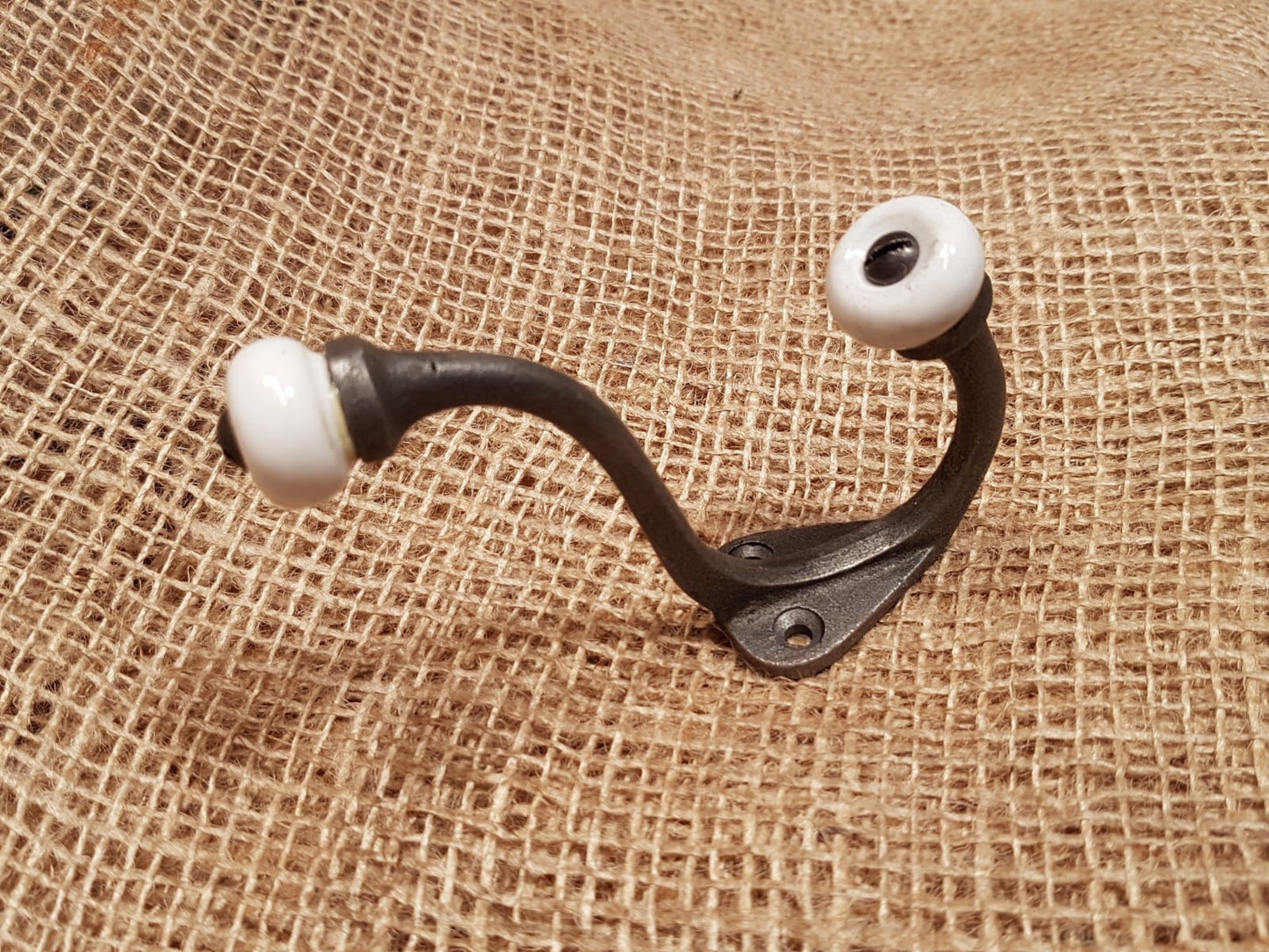 Padstow Ceramic Tipped Hook White - Spearhead Collection - Hat and Coat Hooks - Hardware, Hat and Coat Hooks, Hooks