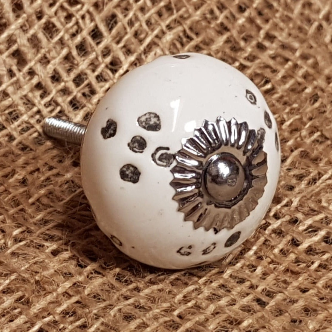 Polka Dot Ceramic Drawer Knob