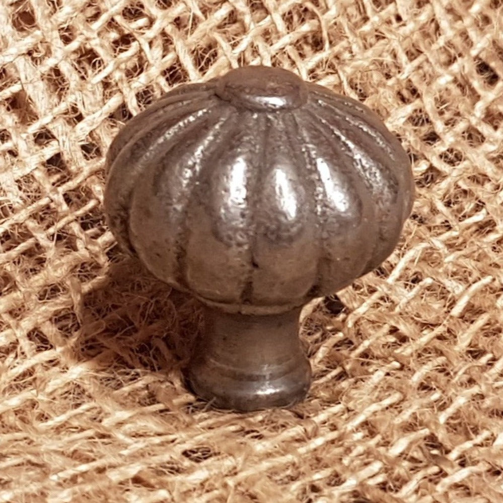 Pumpkin Ridged Drawer Knob - Spearhead Collection - Drawer Knobs - Country Farmhouse, Drawer Knobs, Hardware