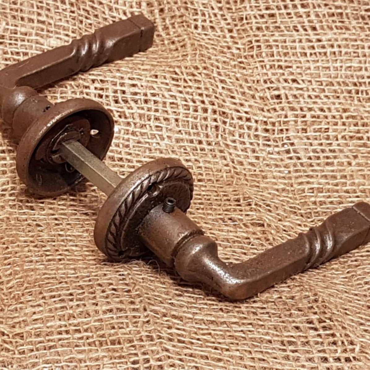 Door Lever Handle Set - Georgian Lever Twisted Rope - Spearhead Collection - - Door and Entry Way Accessories, Door Handles, Door Hardware, Georgian Design, Hardware, Sets