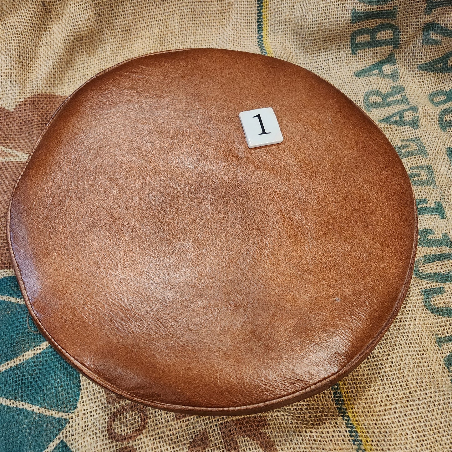 Leather stool top – Spearhead & Company