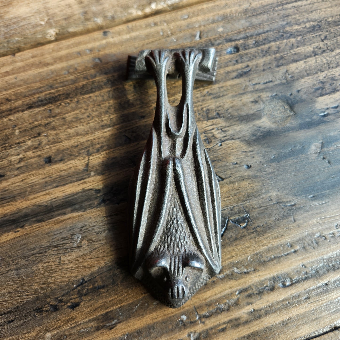 Door Knocker - Sleeping Bat - Antique Iron