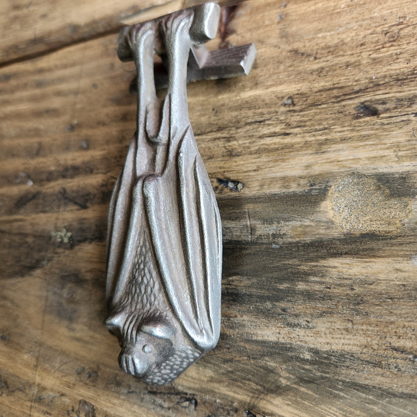 Door Knocker - Sleeping Bat - Antique Iron