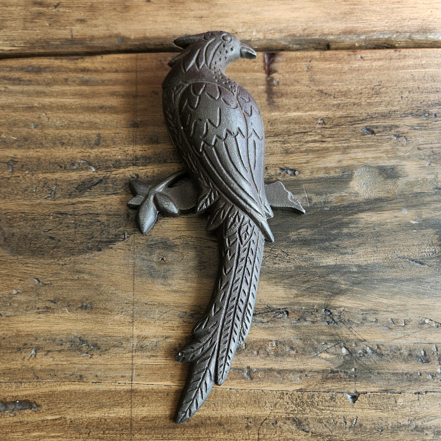 Door Knocker BIRD OF PARADISE PARROT Cast Antique Iron 200mm