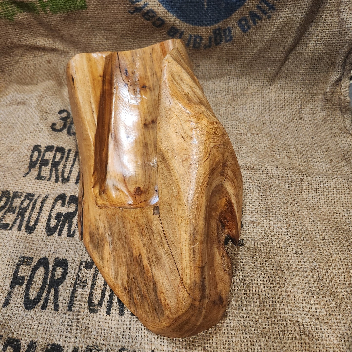 One of a Kind Reclaimed Wood - 1 Wine Bottle Holder from trees cut down from a forest fire.