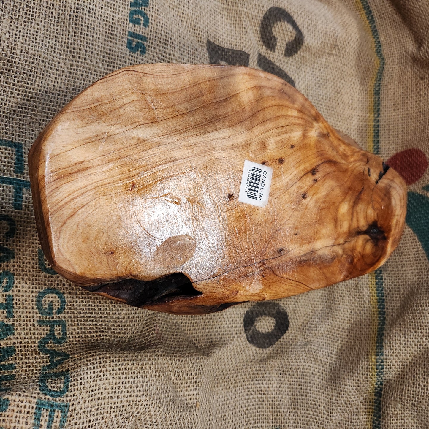 Tealight holder. One of a Kind Reclaimed Wood from trees cut down from a forest fire.