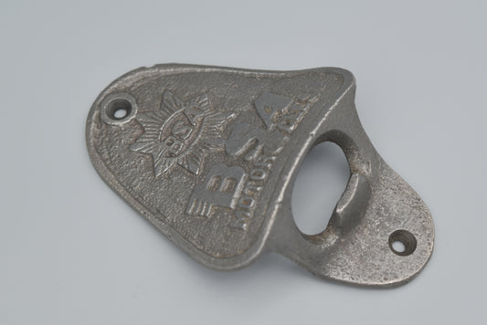 Vintage BSA Wall Mounted Bottle Opener – Heavy Cast Iron – Retro Motorcycle & Pub Décor – Novelty Gift for Beer Lovers