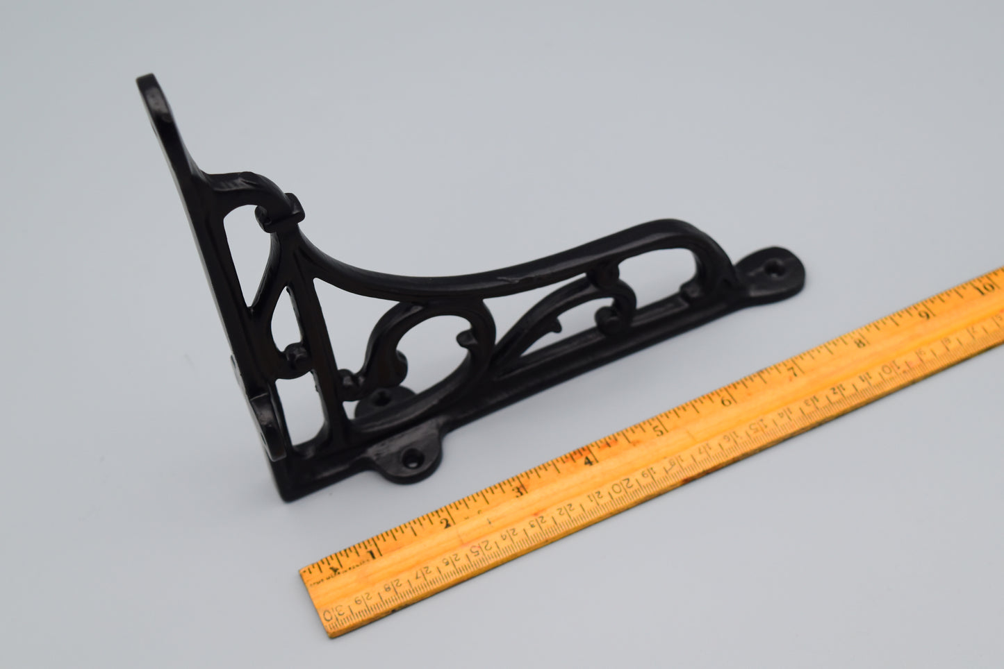 Heritage Antique Iron Bracket - Black -  7″ x 7.75″