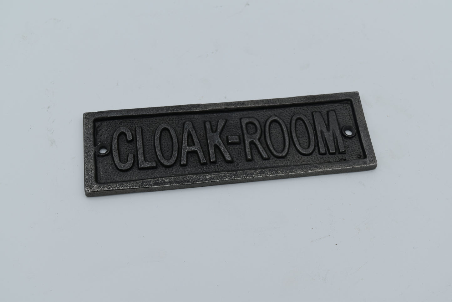 CLOAKROOM Cast Antique Iron 35mm x 152mm