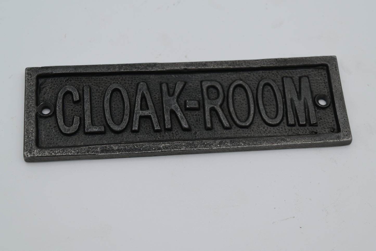 CLOAKROOM Cast Antique Iron 35mm x 152mm