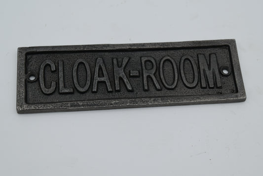 CLOAKROOM Cast Antique Iron 35mm x 152mm