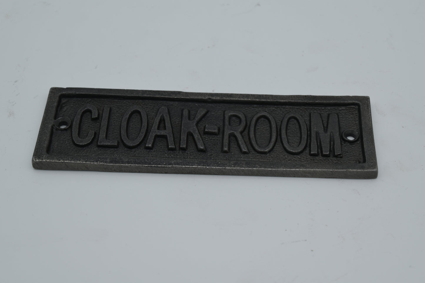 CLOAKROOM Cast Antique Iron 35mm x 152mm