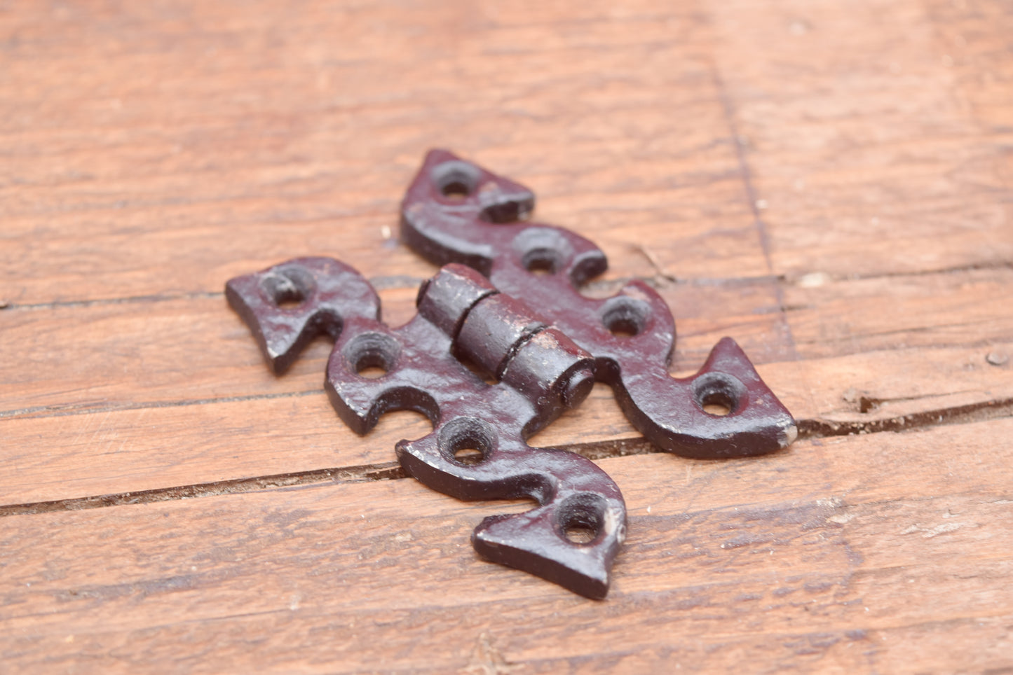 Snake Head Hinge - 2.75" Antique Iron - Black