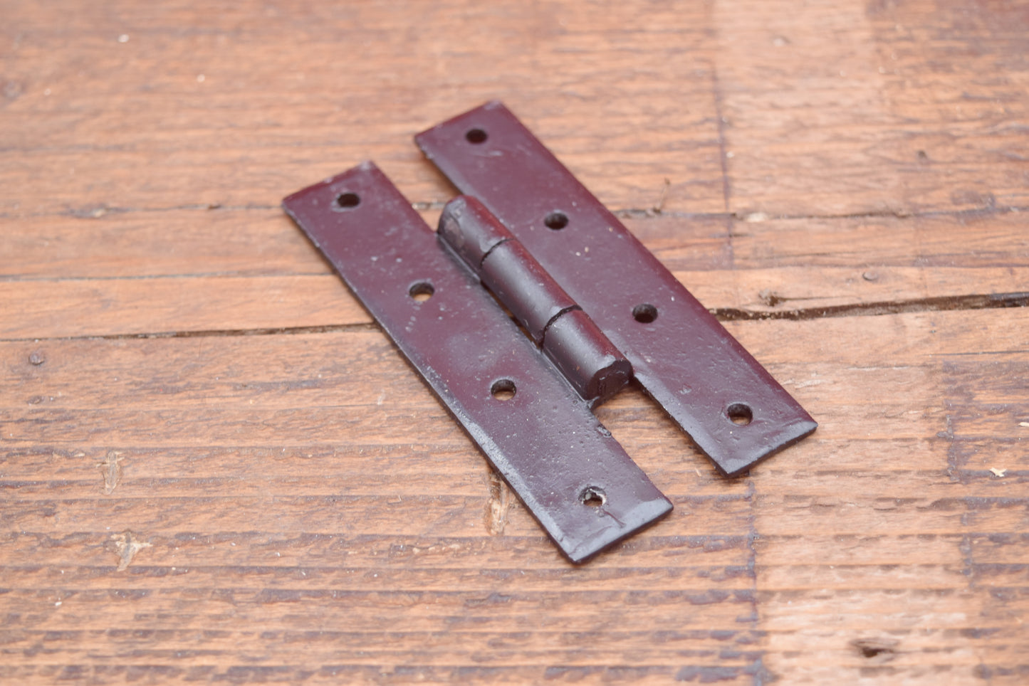 H Hinge Hand Forged Iron Black Beeswax 102mm - 4"