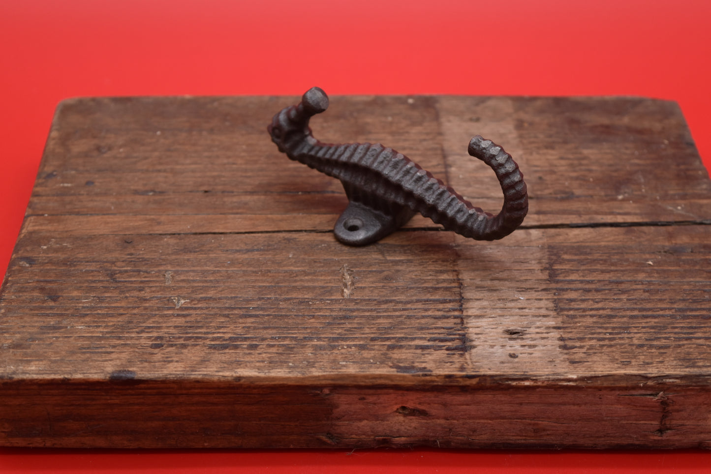 SEAHORSE Cast Antique Iron Hook