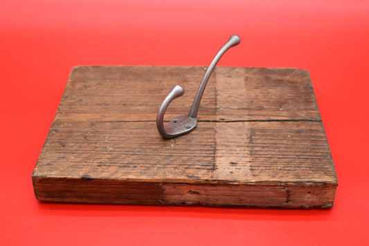 Victorian Hat and Coat Hook - Retro Cast - Antique Iron- 2 hole - 138 mm