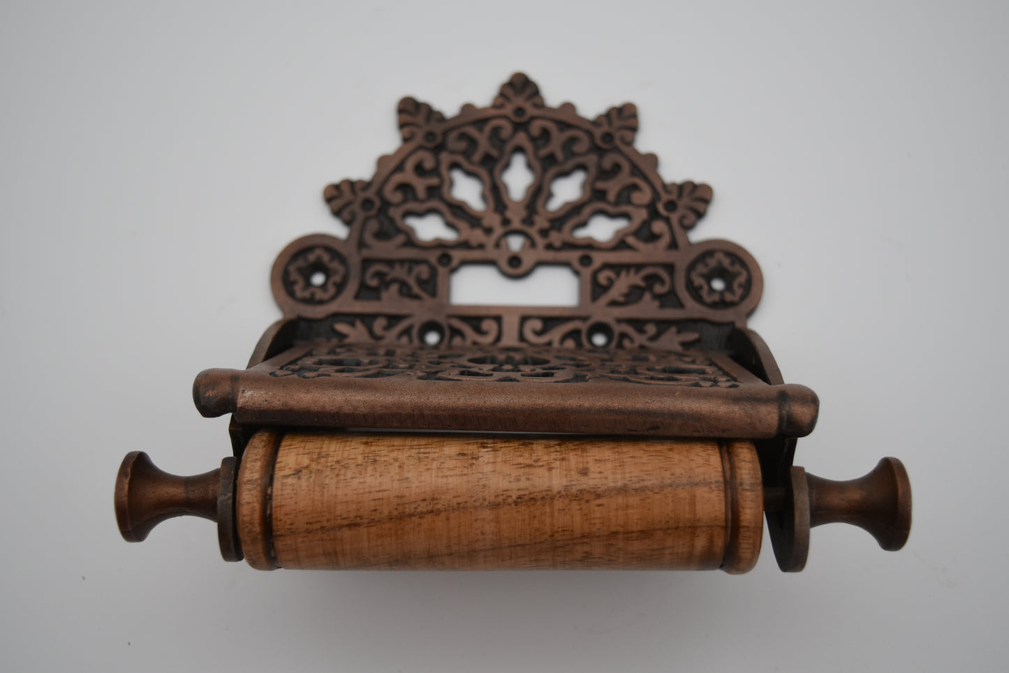 Victorian with Lid Antique Copper - Toilet Paper Holder